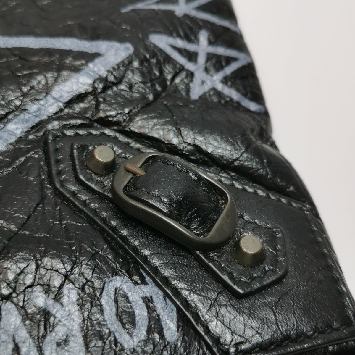 Balenciaga Graffiti Clutch Black