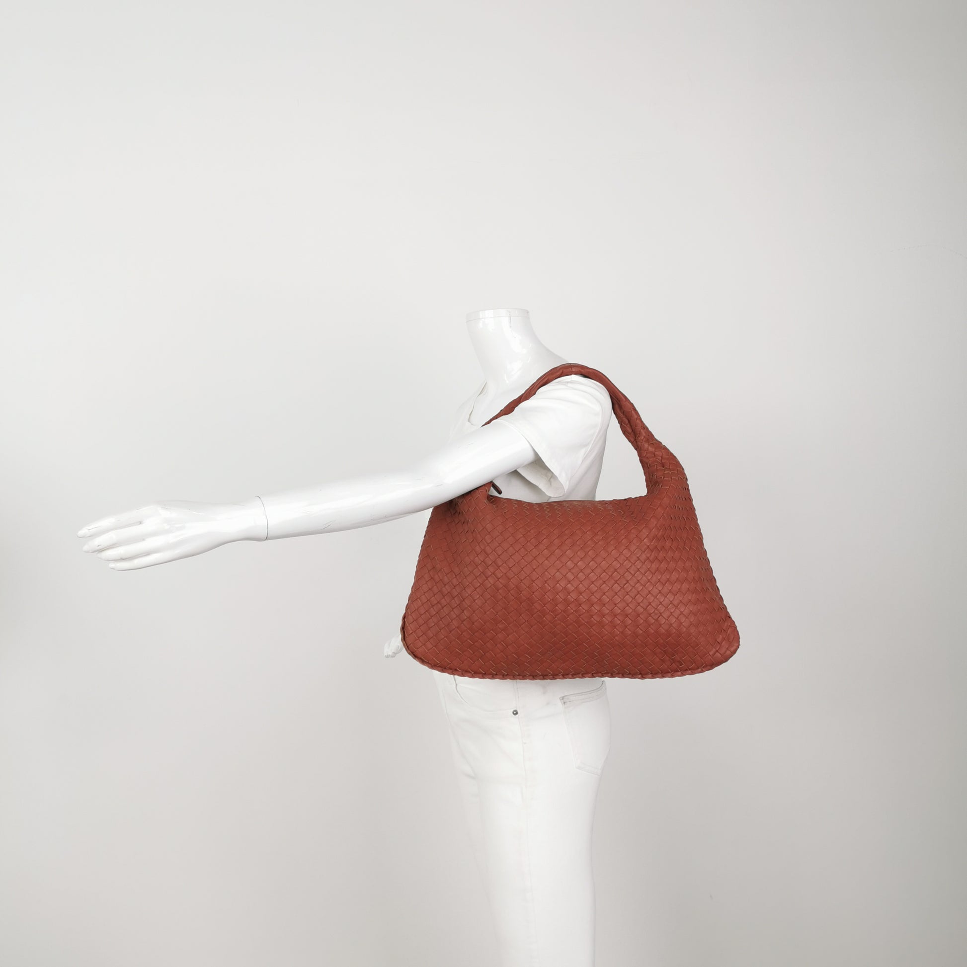 Bottega Veneta Intrecciato Hobo Red Orange