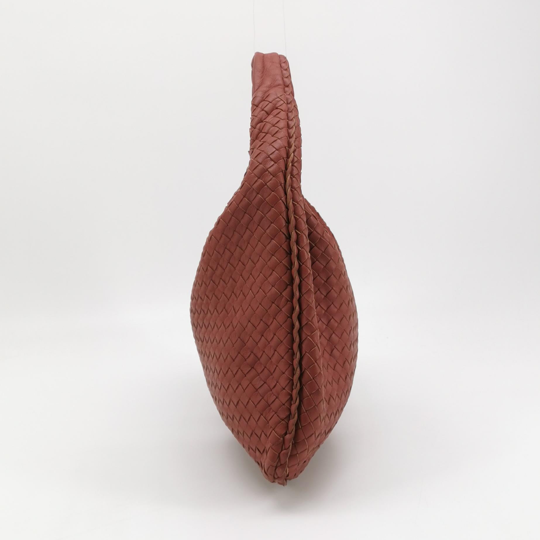 Bottega Veneta Intrecciato Hobo Red Orange