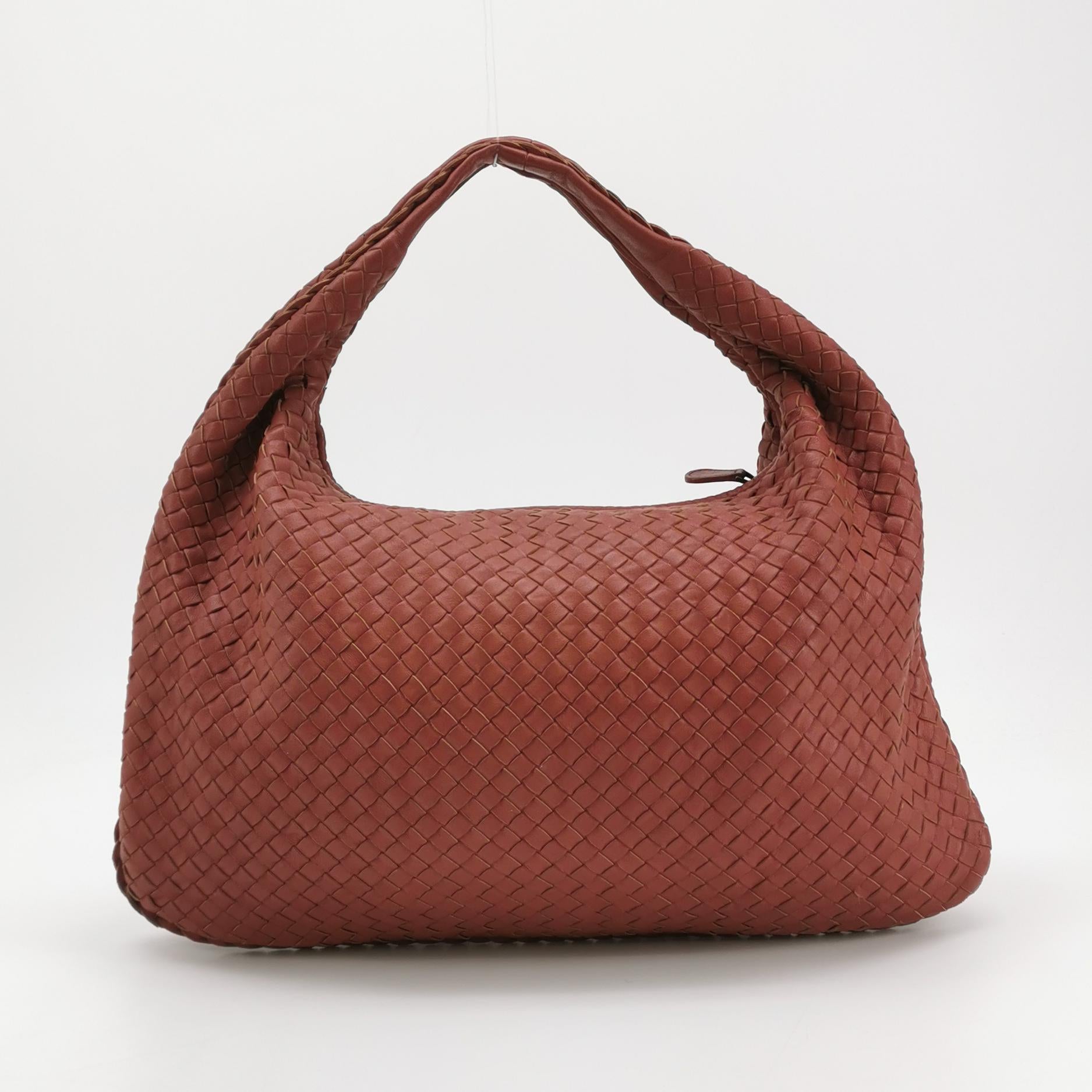 Bottega Veneta Intrecciato Hobo Red Orange