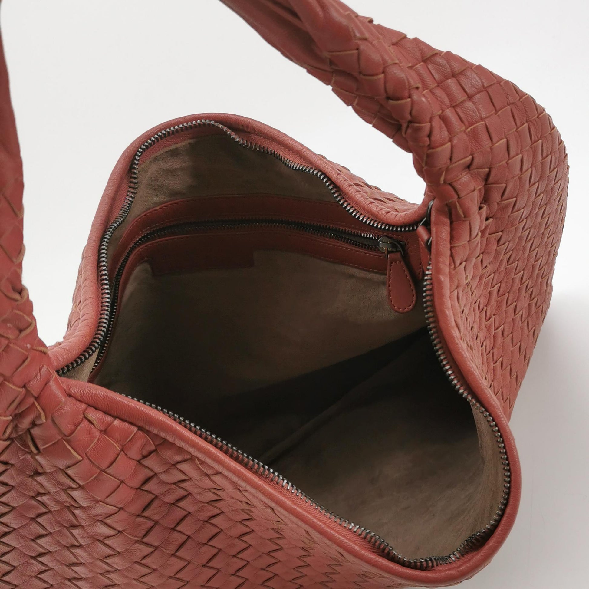 Bottega Veneta Intrecciato Hobo Red Orange