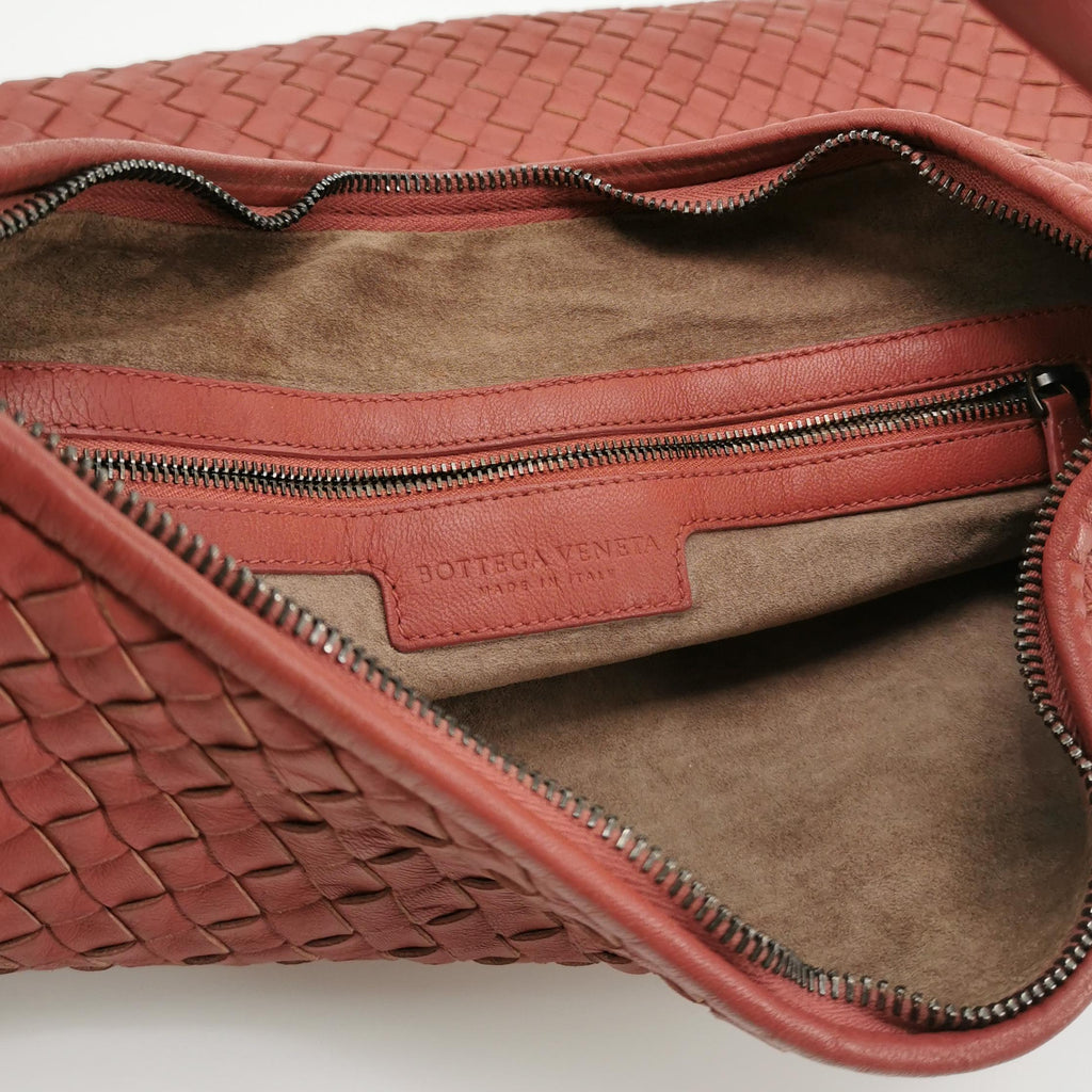 Bottega Veneta Intrecciato Hobo Red Orange