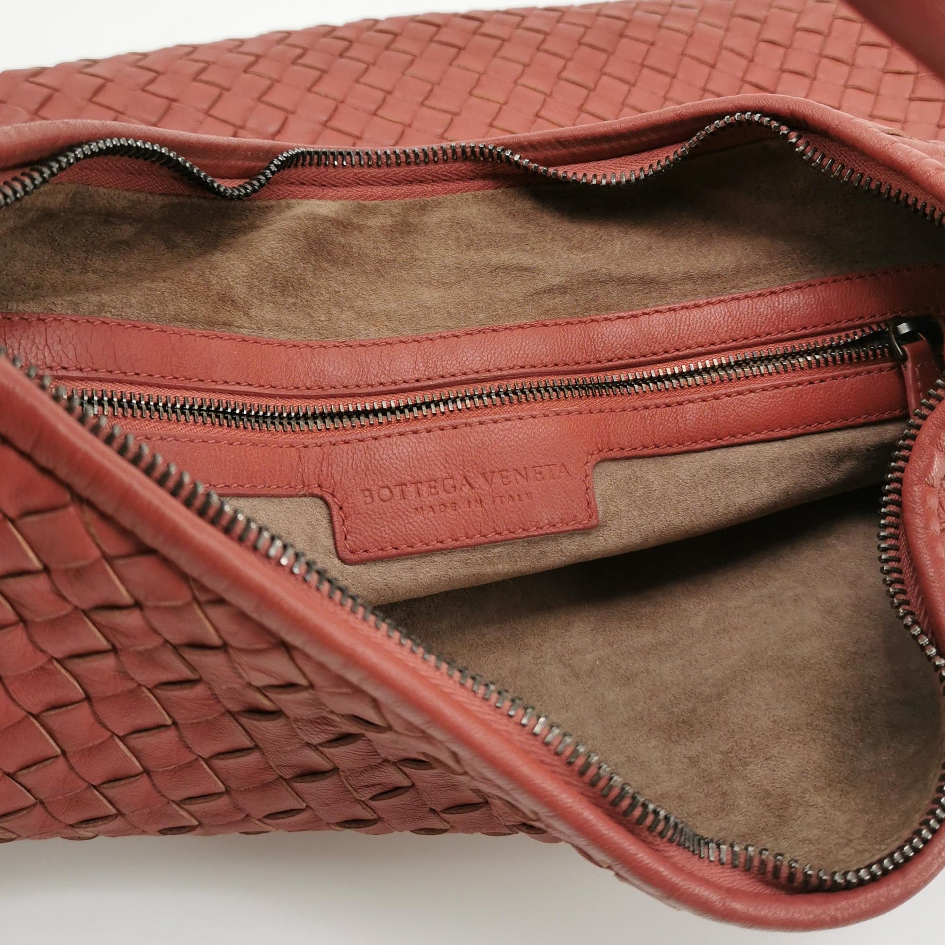 Bottega Veneta Intrecciato Hobo Red Orange