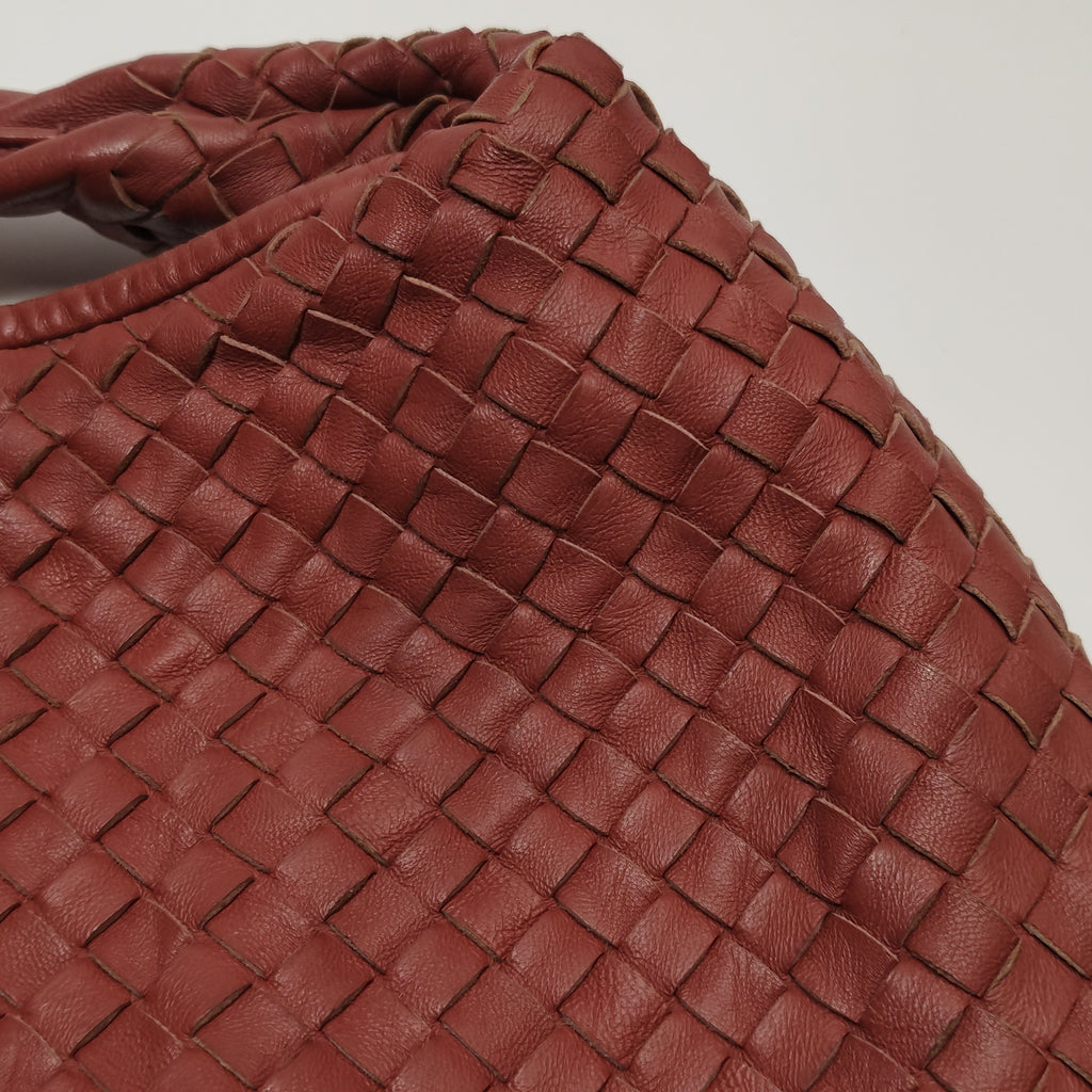 Bottega Veneta Intrecciato Hobo Red Orange
