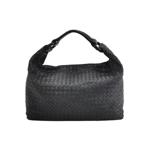 Bottega Veneta Sloane Intrecciato Hobo Bag Black