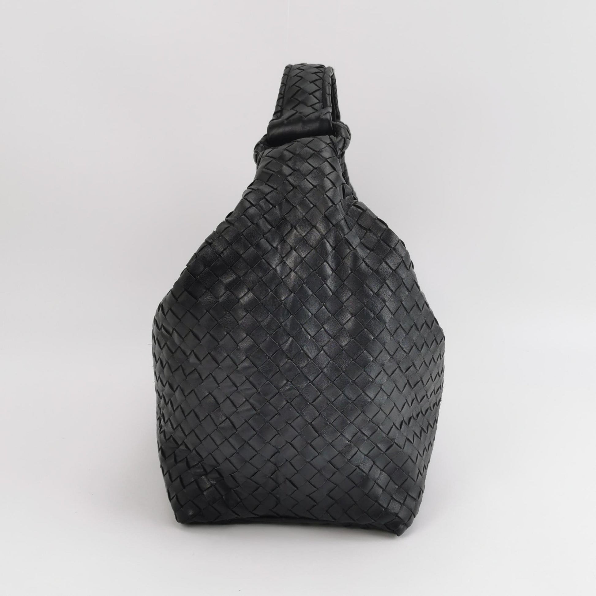 Bottega Veneta Sloane Intrecciato Hobo Bag Black