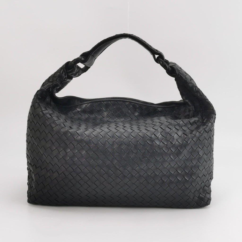 Bottega Veneta Sloane Intrecciato Hobo Bag Black