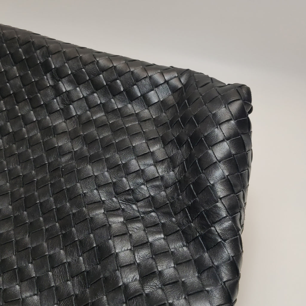 Bottega Veneta Sloane Intrecciato Hobo Bag Black