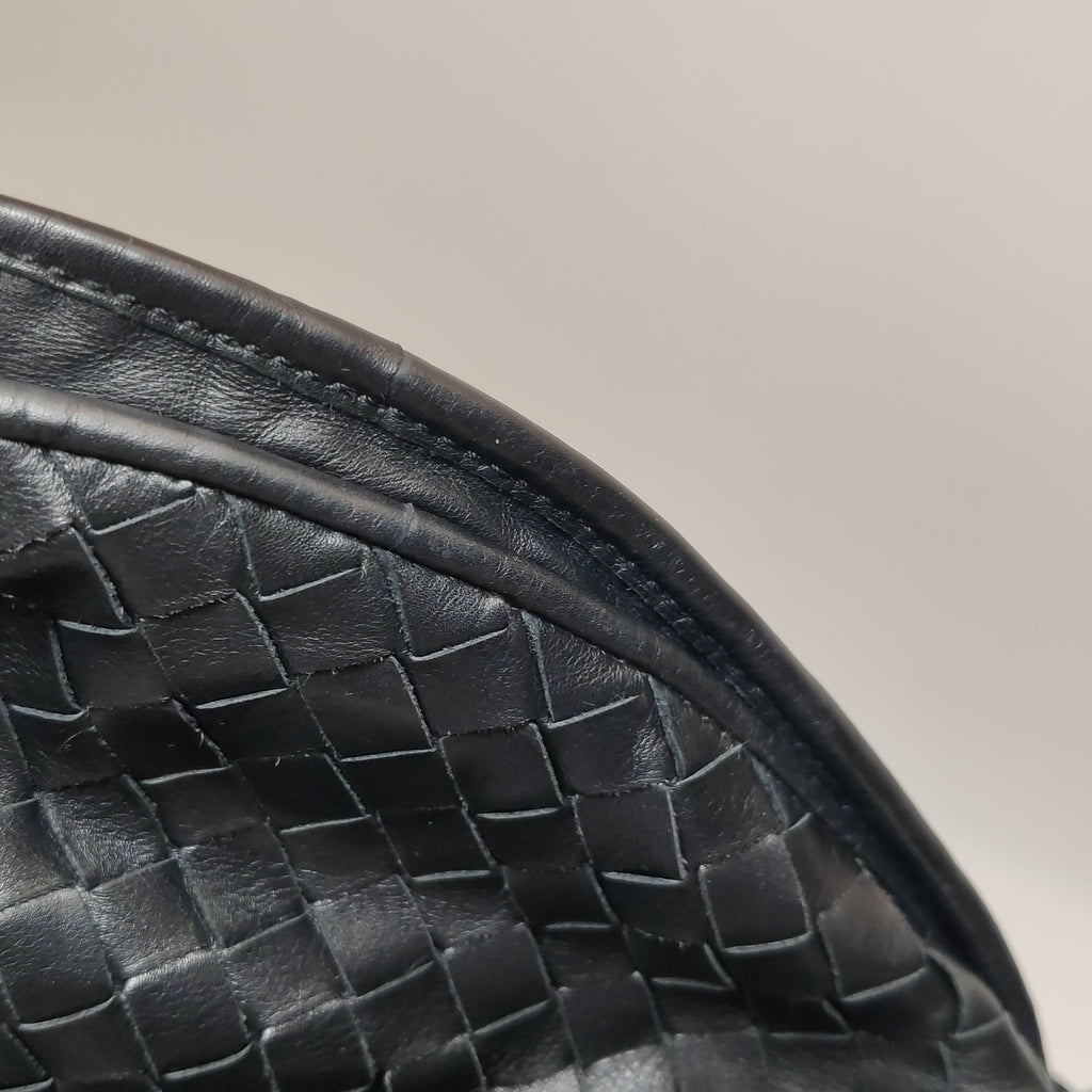 Bottega Veneta Sloane Intrecciato Hobo Bag Black