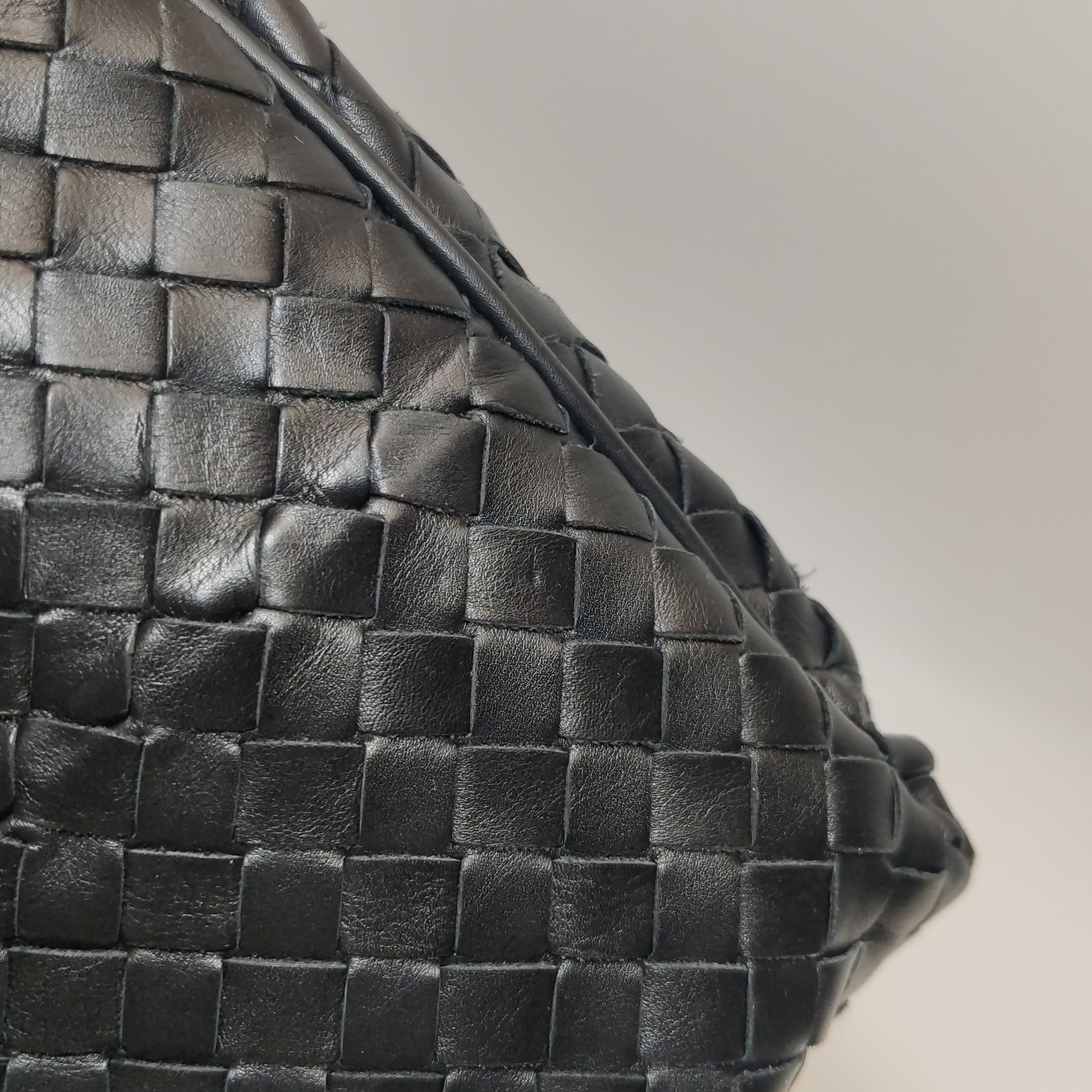Bottega Veneta Sloane Intrecciato Hobo Bag Black