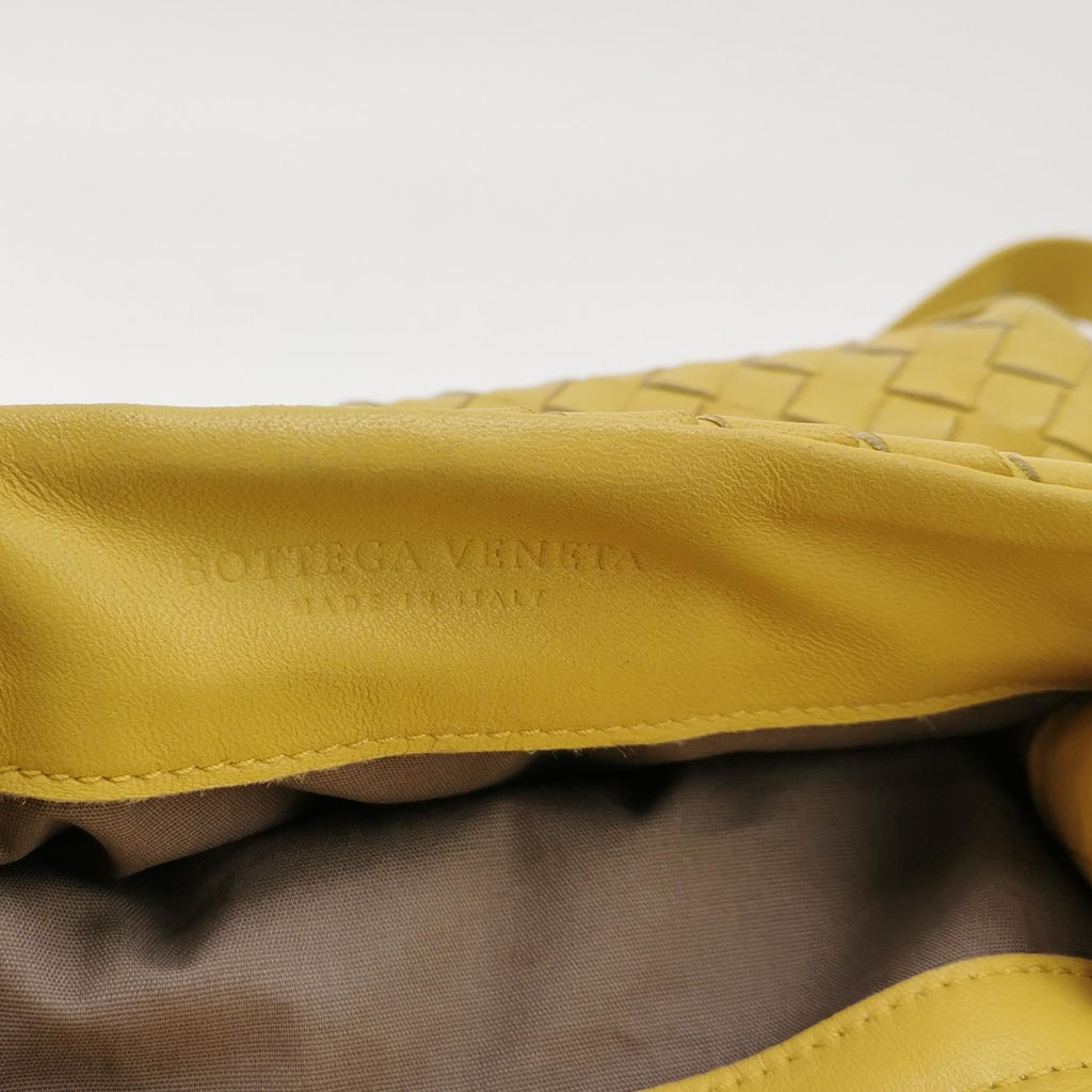 Bottega Veneta Intrecciato Flap Crossbody Yellow