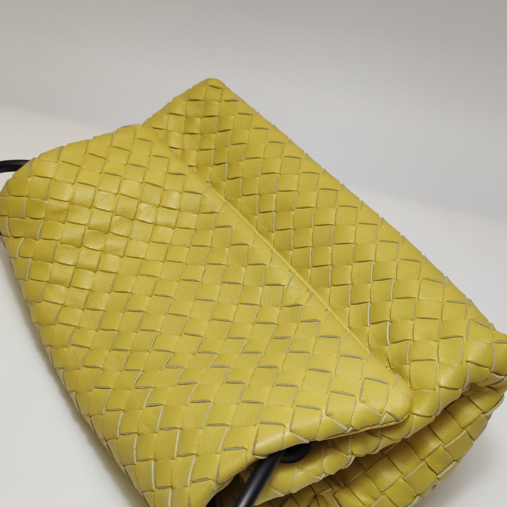 Bottega Veneta Intrecciato Flap Crossbody Yellow