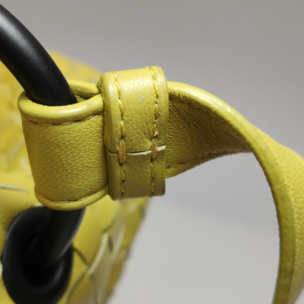 Bottega Veneta Intrecciato Flap Crossbody Yellow