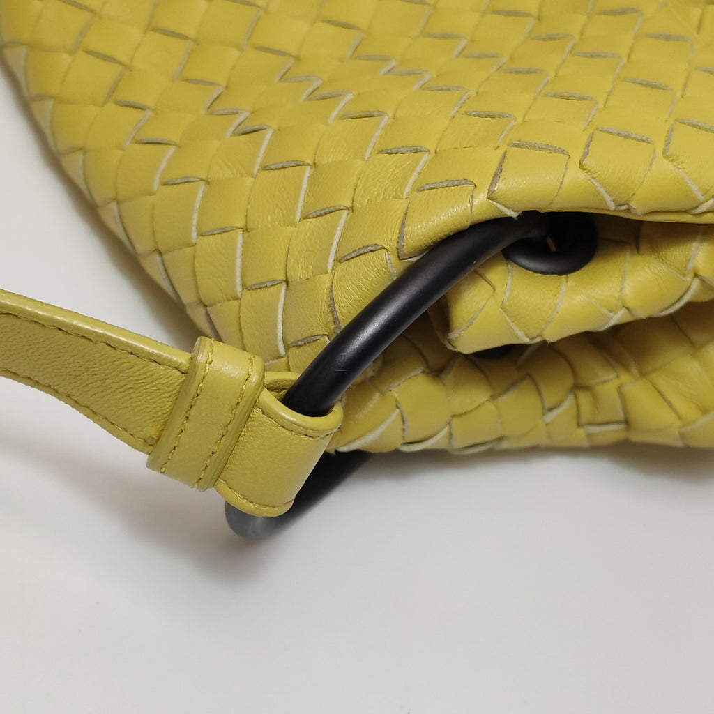 Bottega Veneta Intrecciato Flap Crossbody Yellow