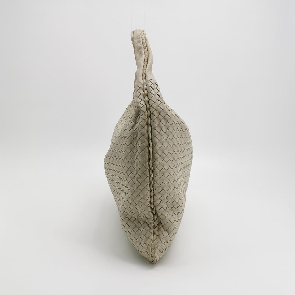 Bottega Veneta Intrecciato Hobo Off White 50cm