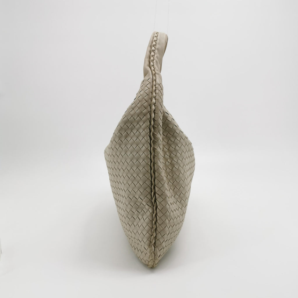 Bottega Veneta Intrecciato Hobo Off White 50cm
