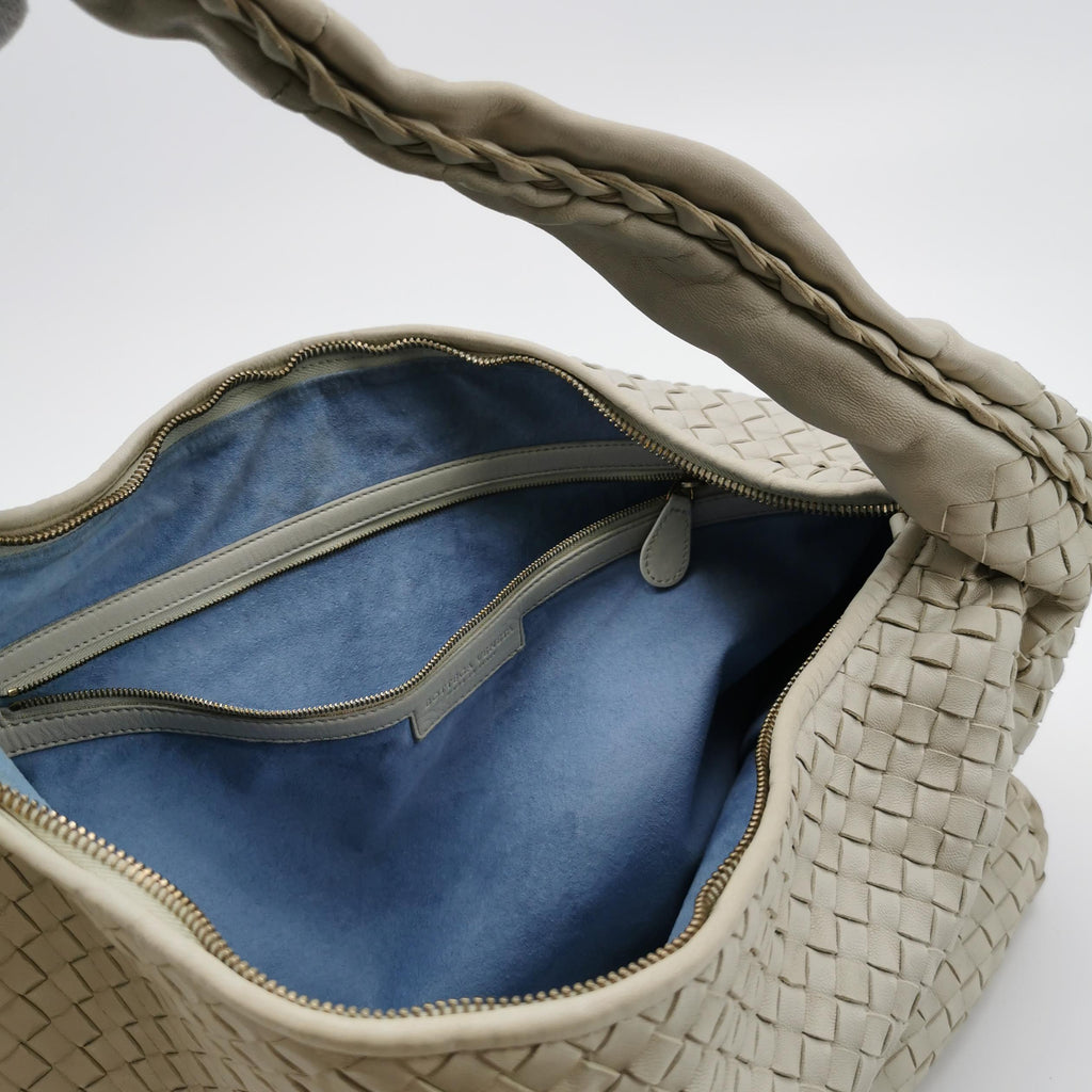 Bottega Veneta Intrecciato Hobo Off White 50cm