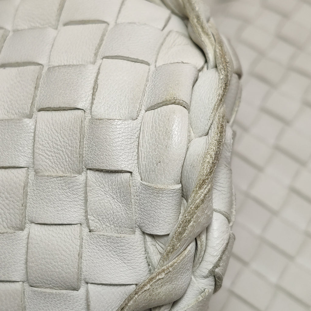 Bottega Veneta Intrecciato Hobo Off White 50cm