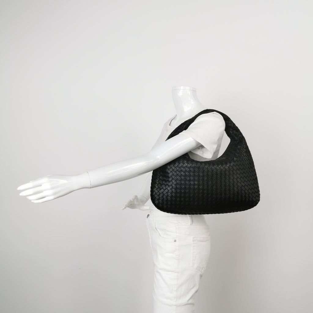 Bottega Veneta Intrecciato Hobo Small Black