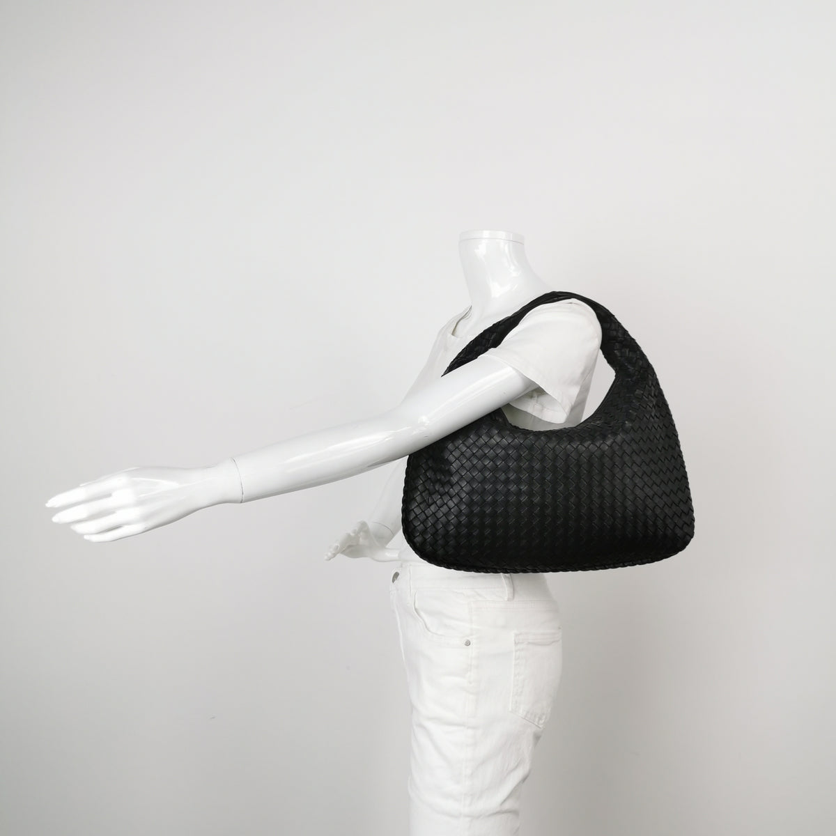 Bottega Veneta Intrecciato Hobo Small Black