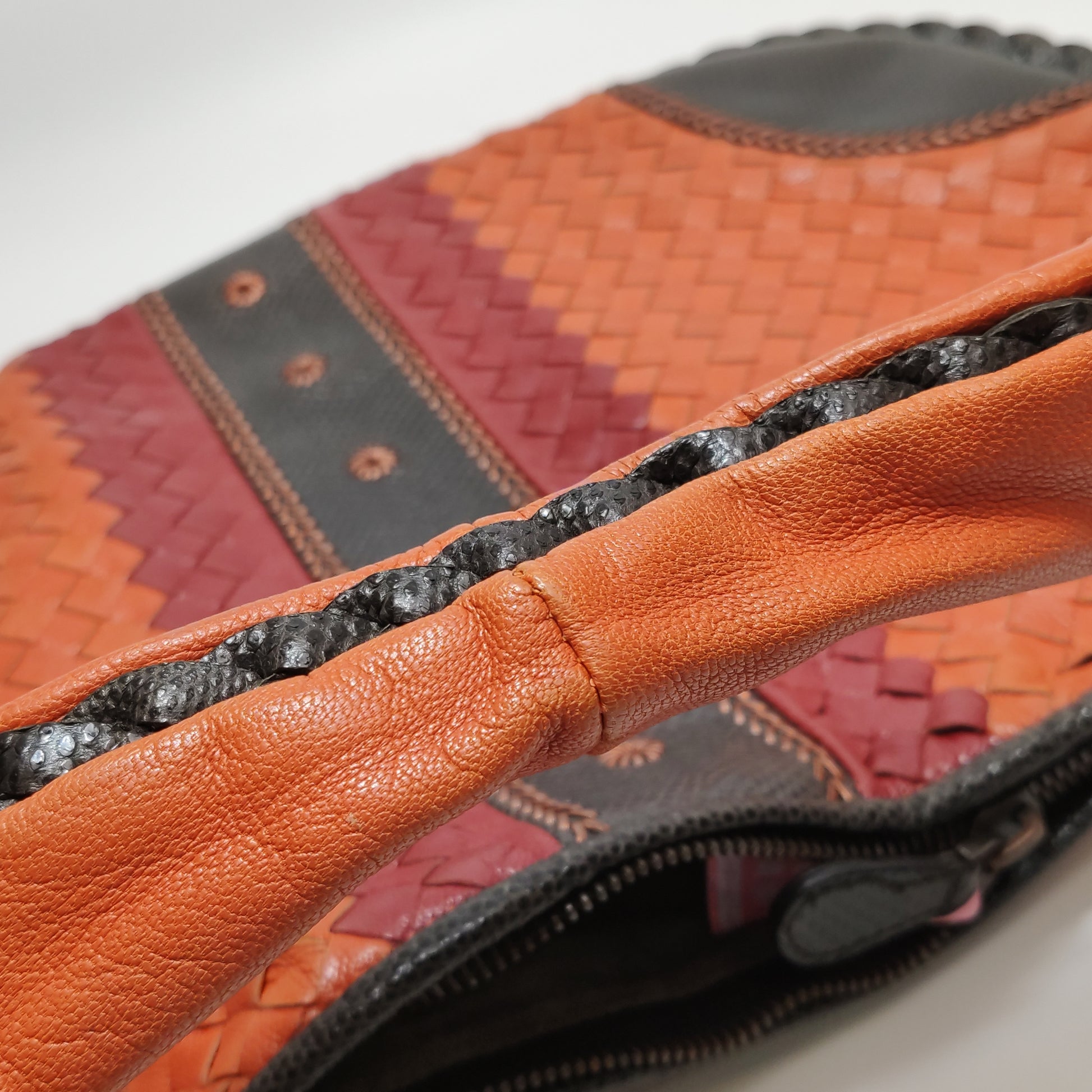 Bottega Veneta Intrecciato Multicolor Woven Hobo Bag