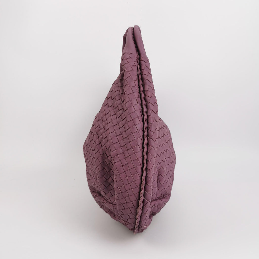Bottega Veneta Inrecciato Belly Hobo Purple 45cm