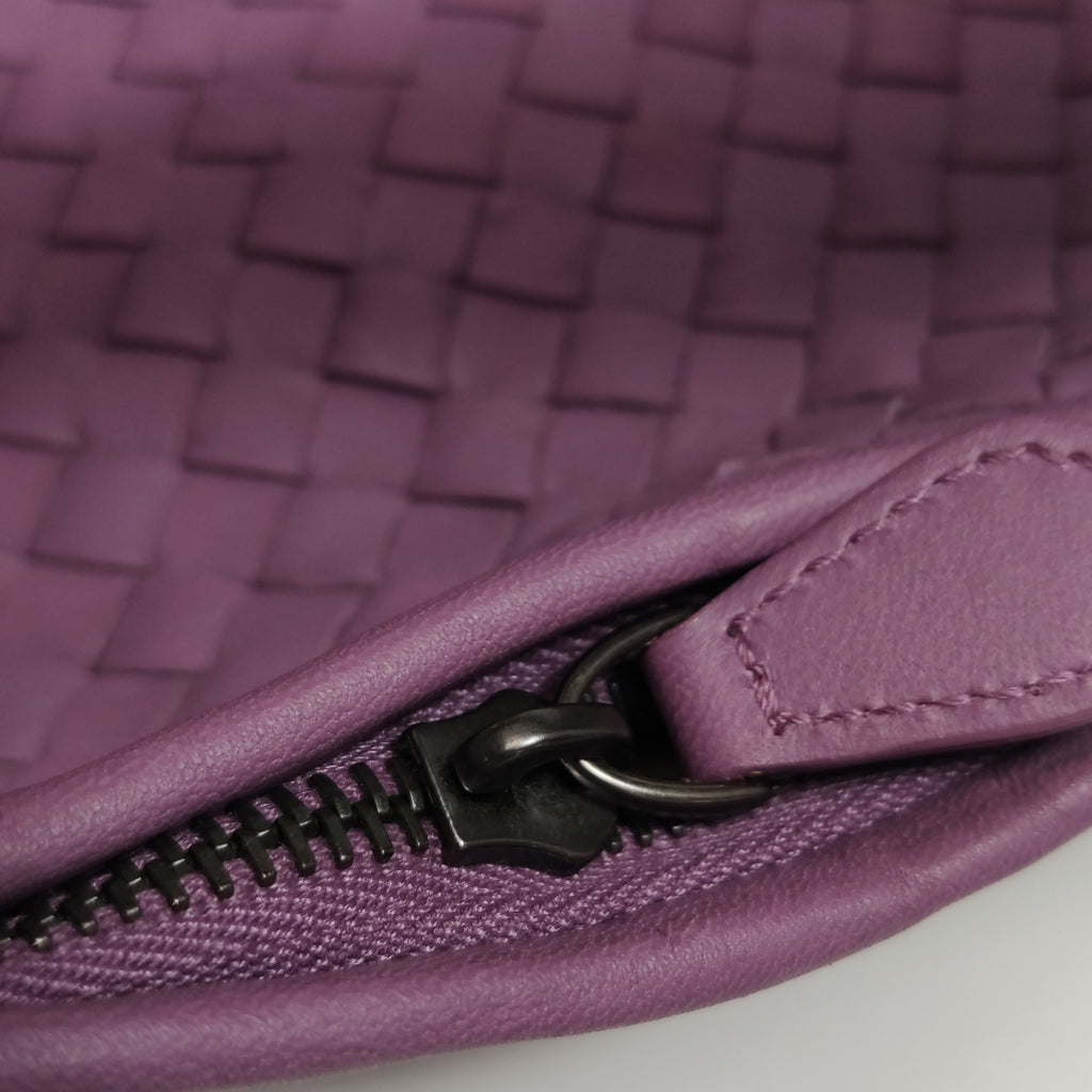 Bottega Veneta Inrecciato Belly Hobo Purple 45cm