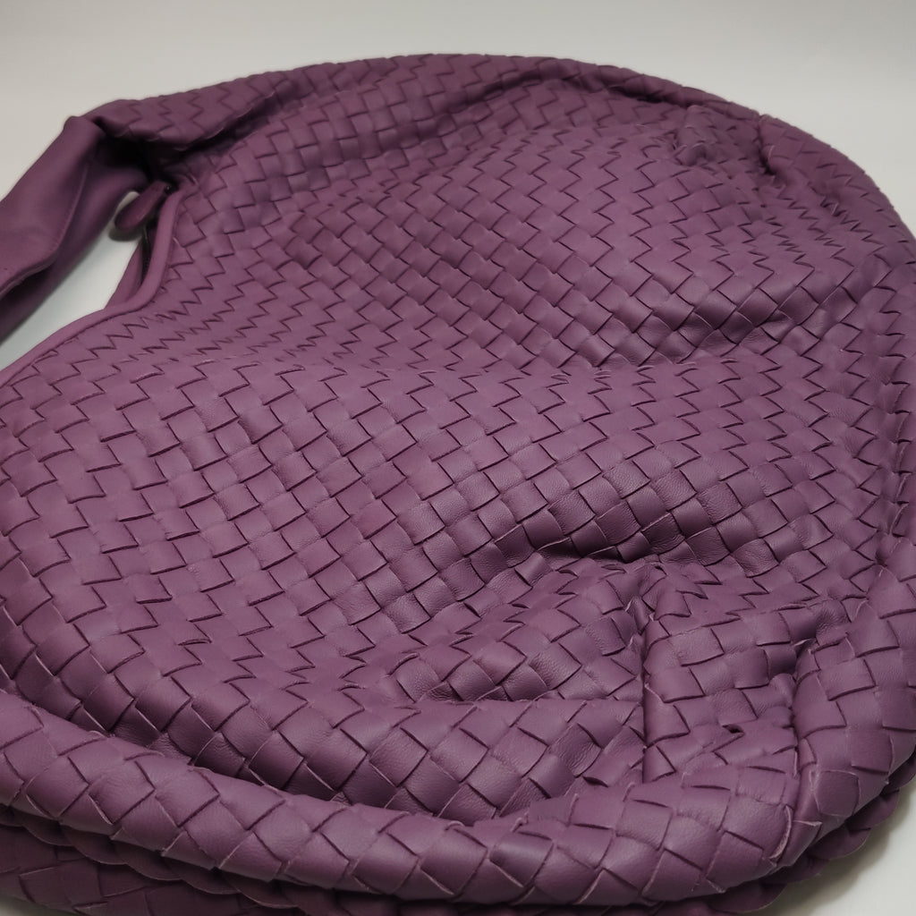 Bottega Veneta Inrecciato Belly Hobo Purple 45cm