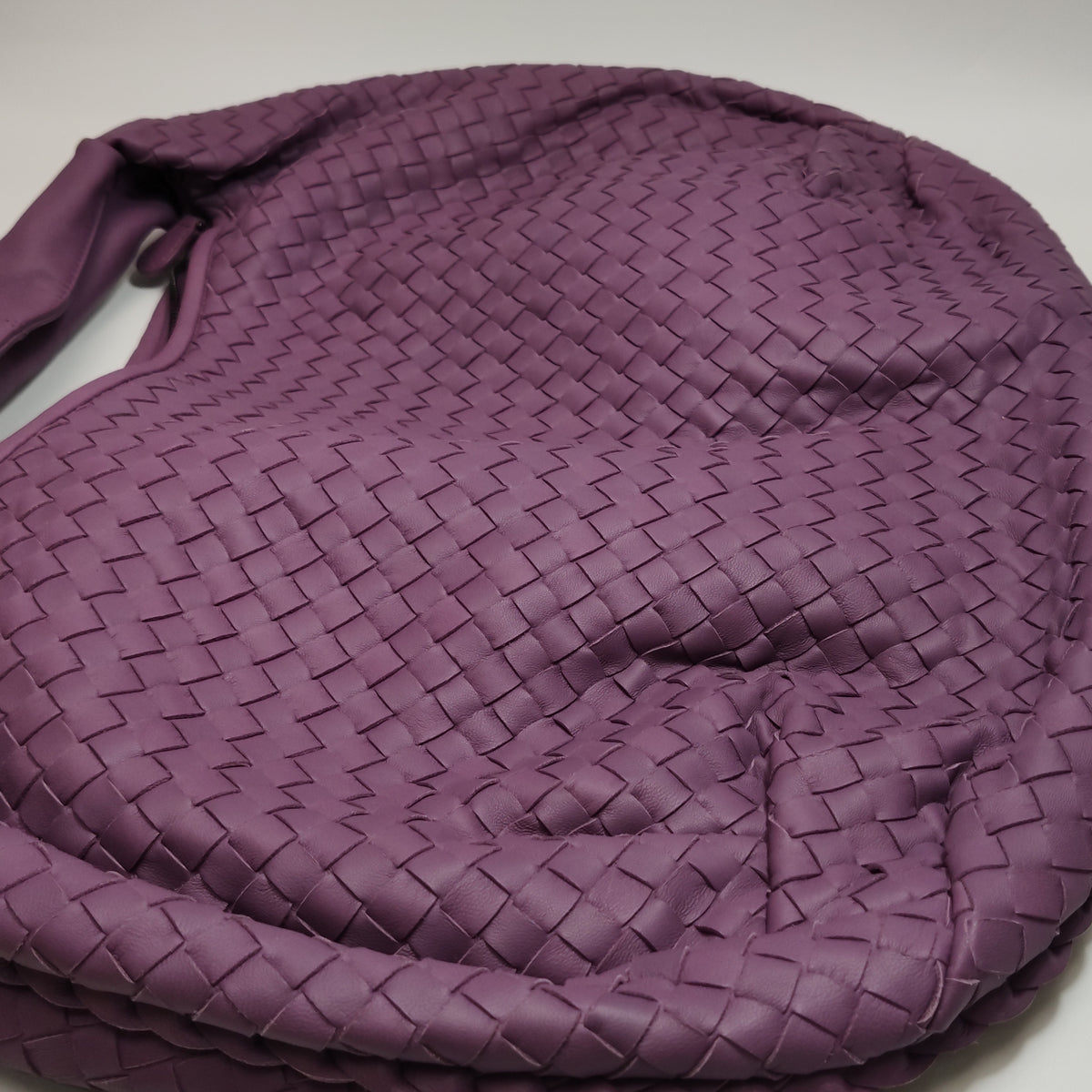 Bottega Veneta Inrecciato Belly Hobo Purple 45cm