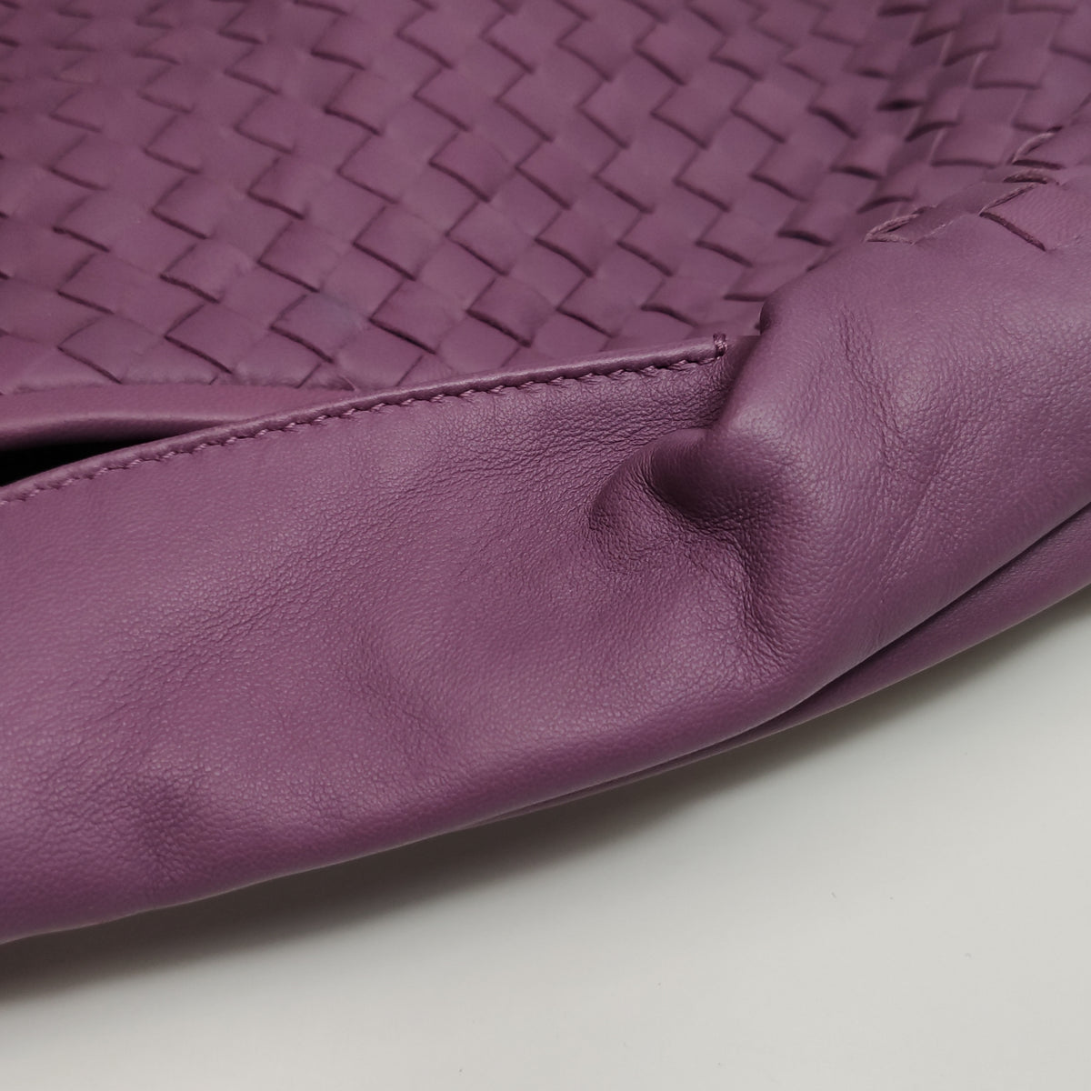 Bottega Veneta Inrecciato Belly Hobo Purple 45cm