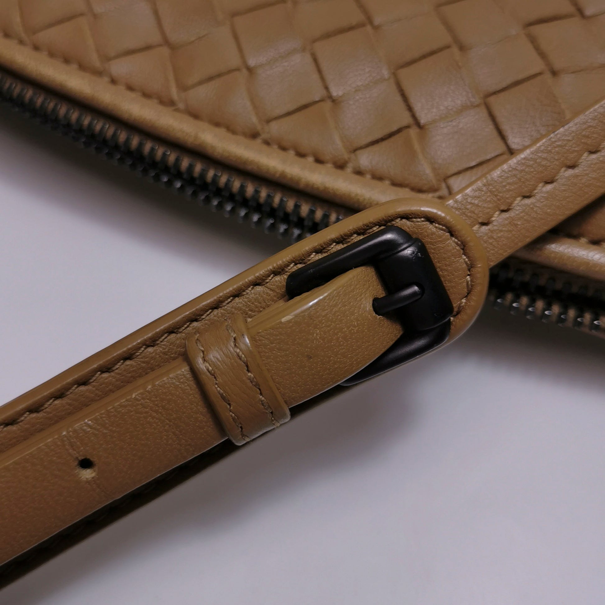 Bottega Veneta Nodini Crossbody Dark Beige