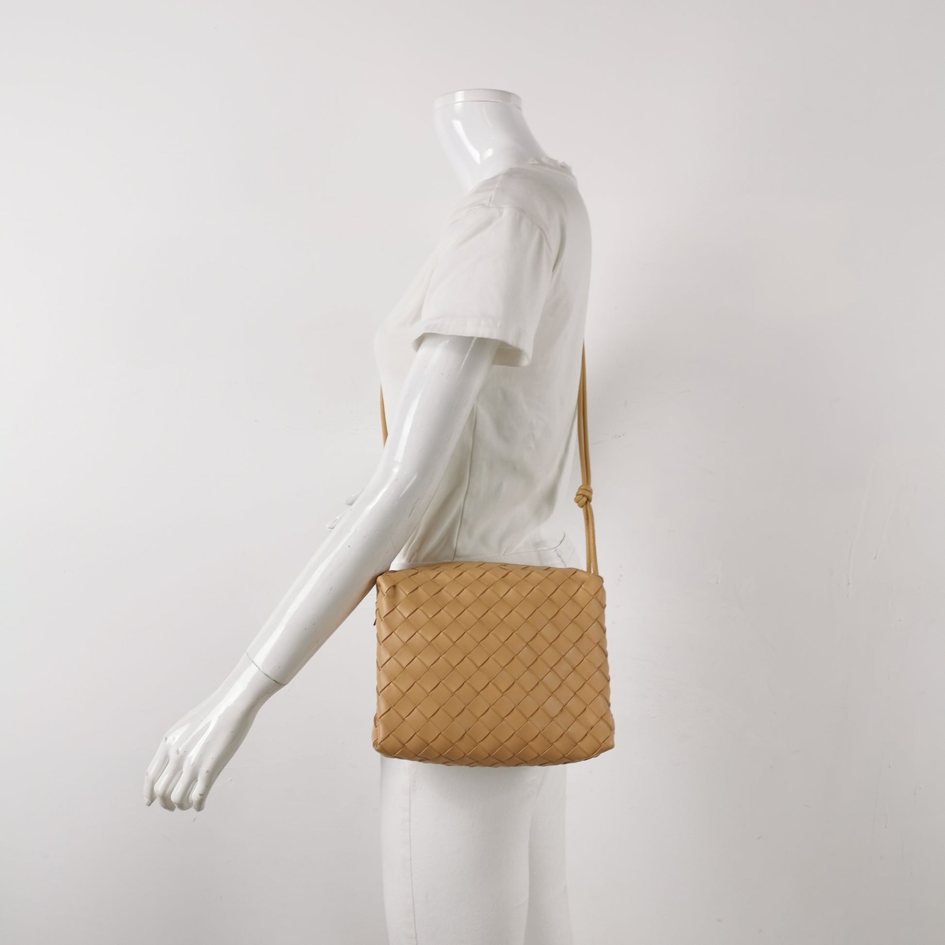 Bottega Veneta Loop Small Beige Crossbody