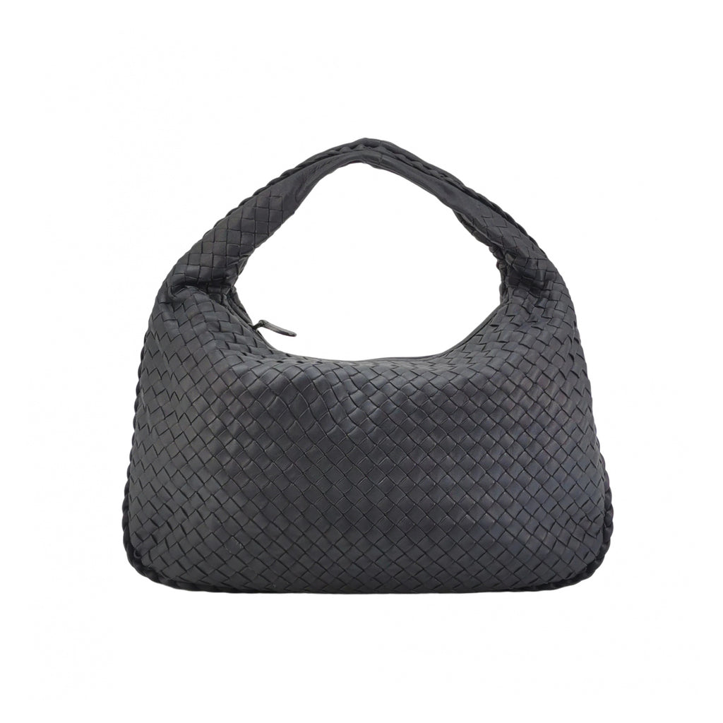 Bottega Veneta Intrecciato Hobo Shoulder Bag Small Dark Blue