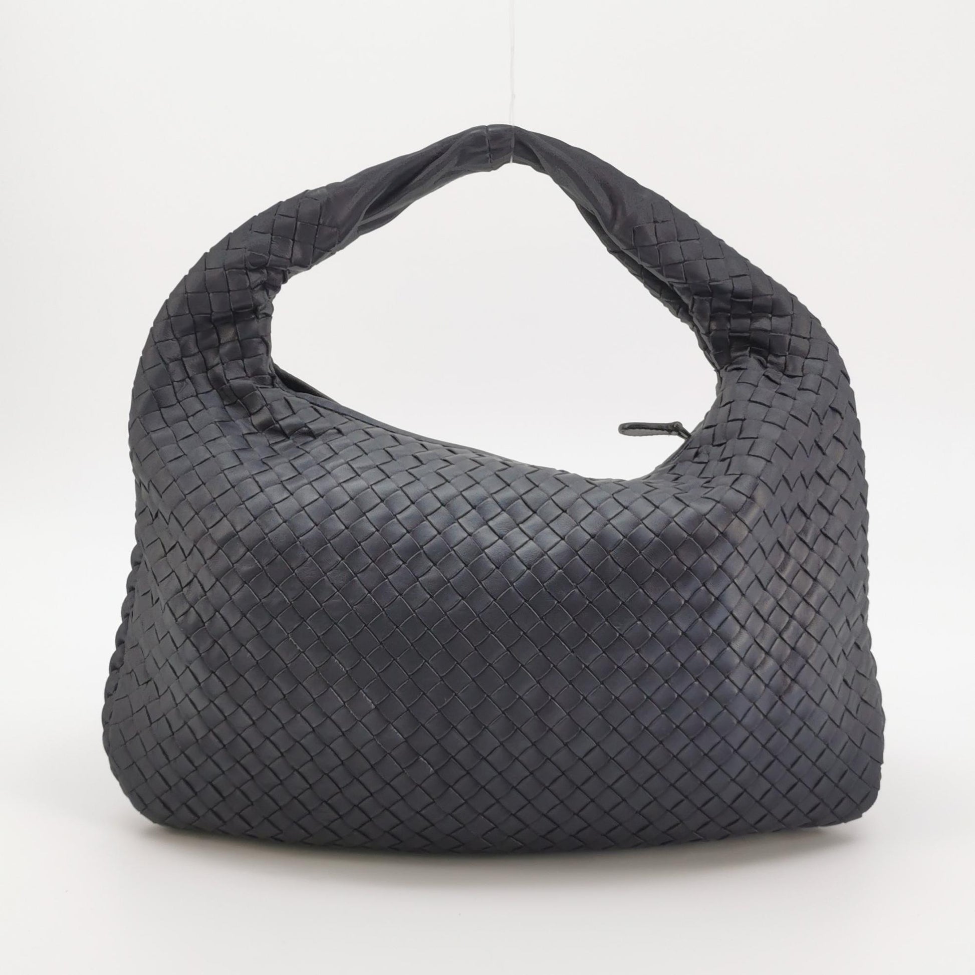Bottega Veneta Intrecciato Hobo Shoulder Bag Small Dark Blue