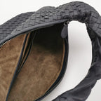 Bottega Veneta Intrecciato Hobo Shoulder Bag Small Dark Blue