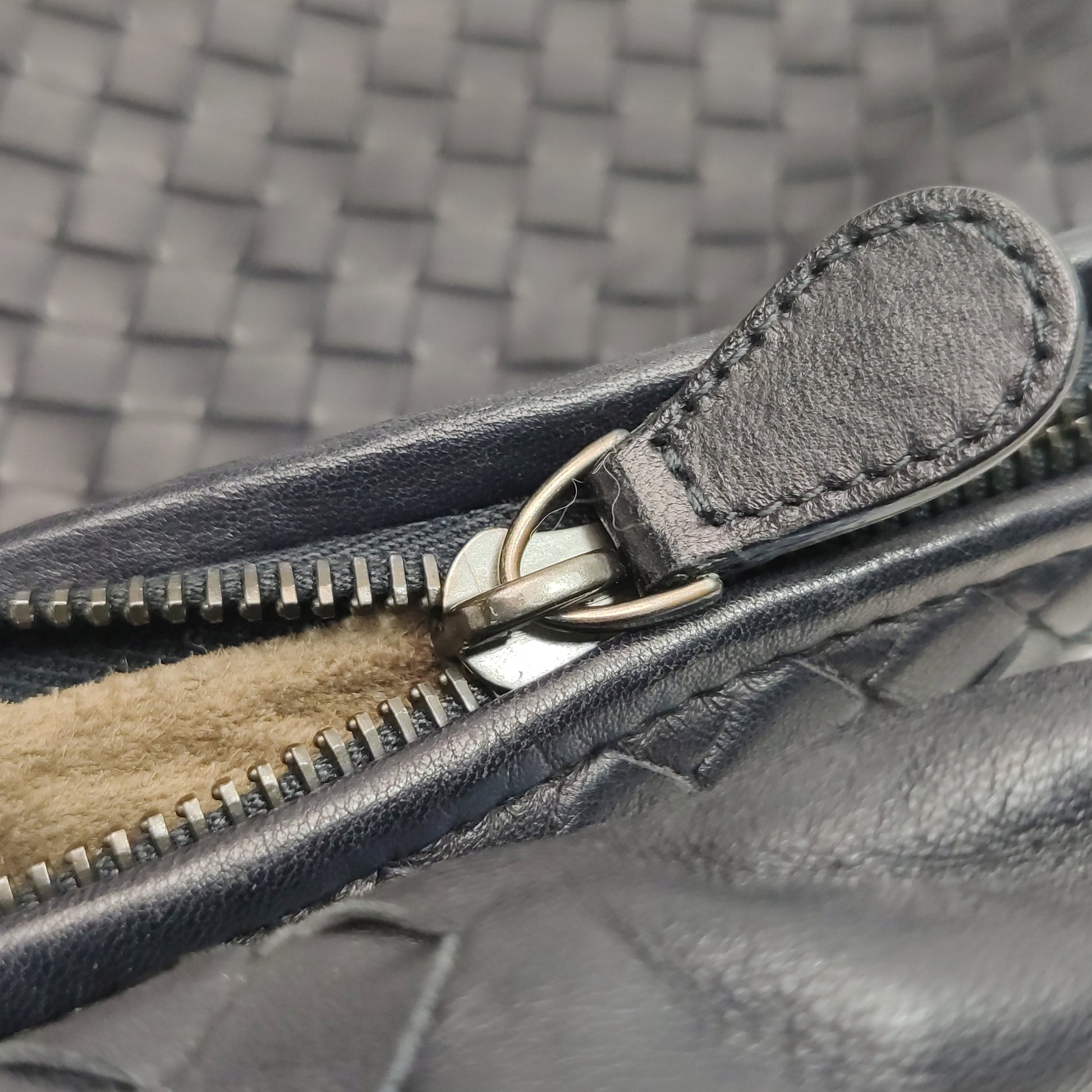 Bottega Veneta Intrecciato Hobo Shoulder Bag Small Dark Blue