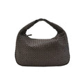 Bottega Veneta Intrecciato Hobo Eyelets Dark Brown