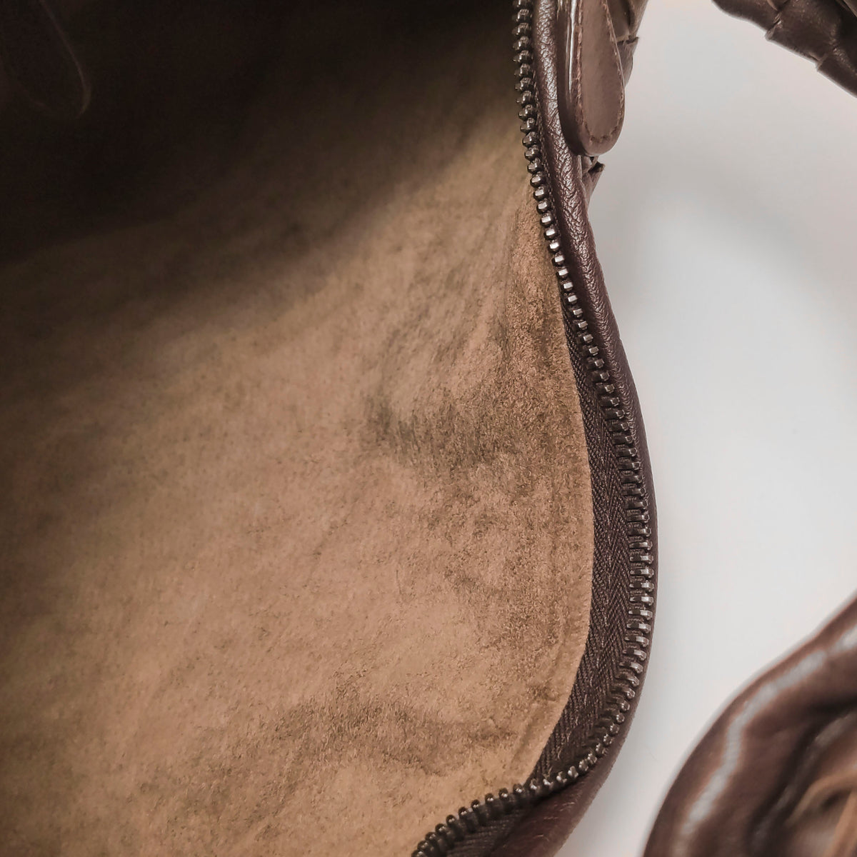 Bottega Veneta Intrecciato Hobo Eyelets Dark Brown