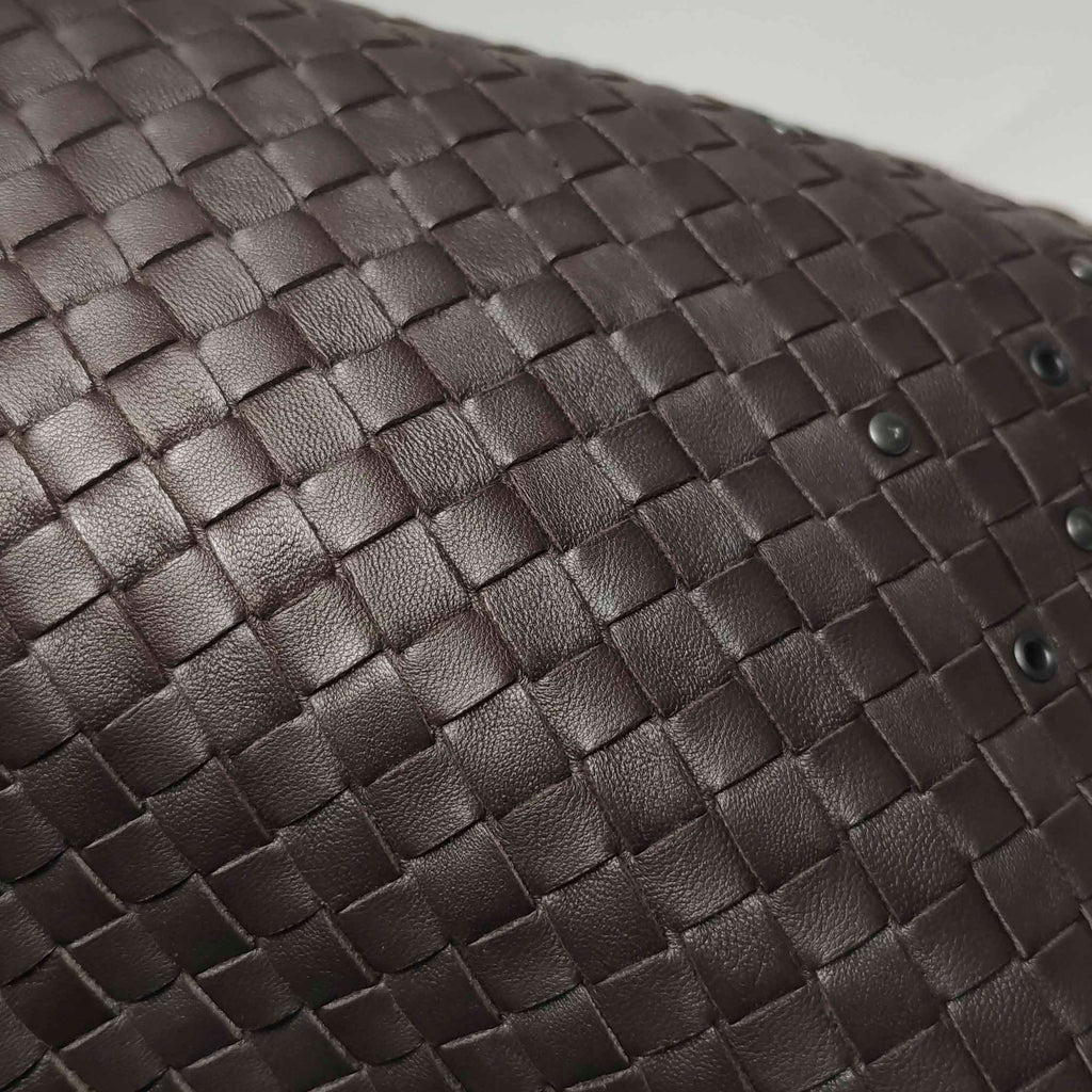Bottega Veneta Intrecciato Hobo Eyelets Dark Brown