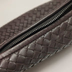 Bottega Veneta Intrecciato Hobo Eyelets Dark Brown