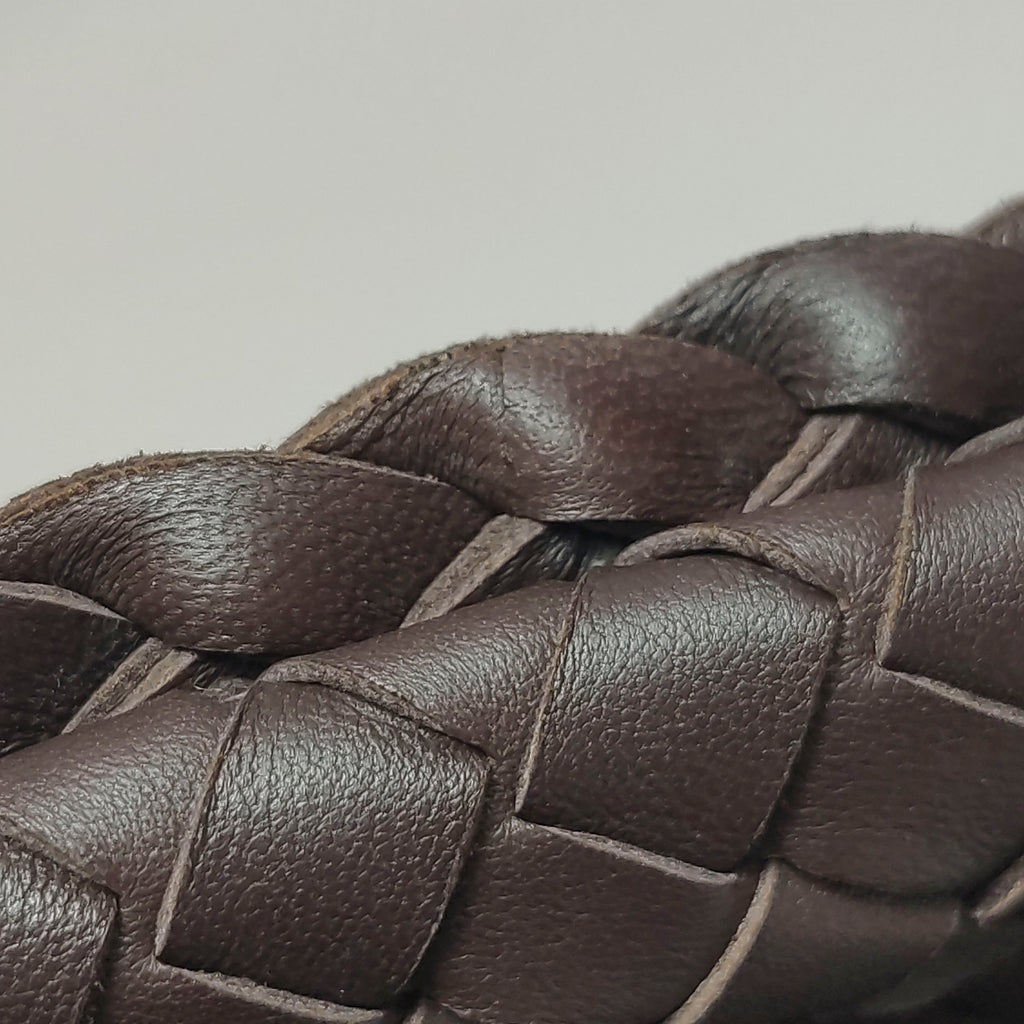 Bottega Veneta Intrecciato Hobo Eyelets Dark Brown