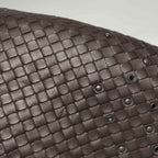 Bottega Veneta Intrecciato Hobo Eyelets Dark Brown