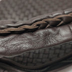 Bottega Veneta Intrecciato Hobo Eyelets Dark Brown