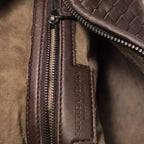 Bottega Veneta Intrecciato Hobo Eyelets Dark Brown