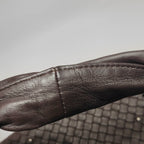 Bottega Veneta Intrecciato Hobo Eyelets Dark Brown