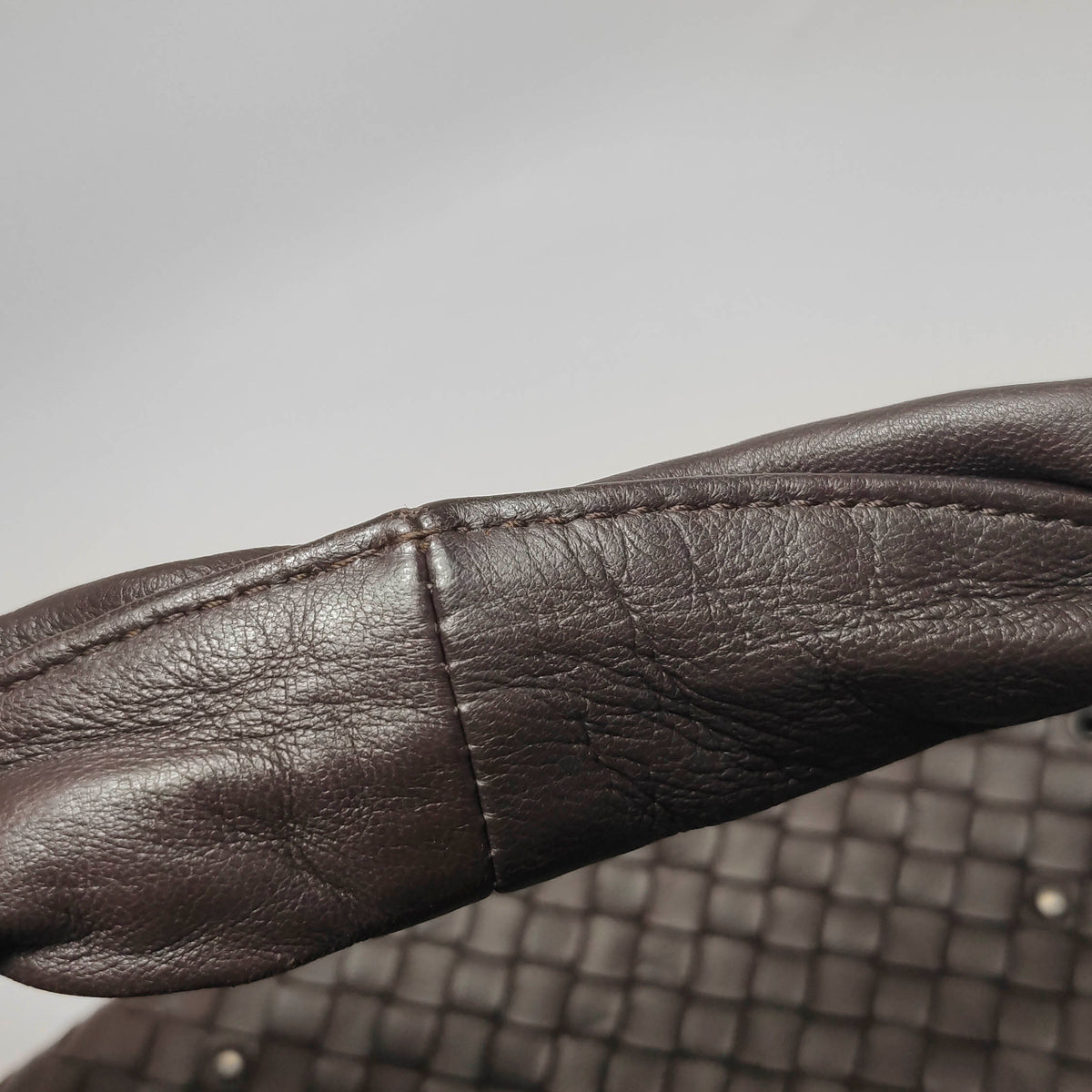 Bottega Veneta Intrecciato Hobo Eyelets Dark Brown
