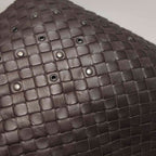 Bottega Veneta Intrecciato Hobo Eyelets Dark Brown