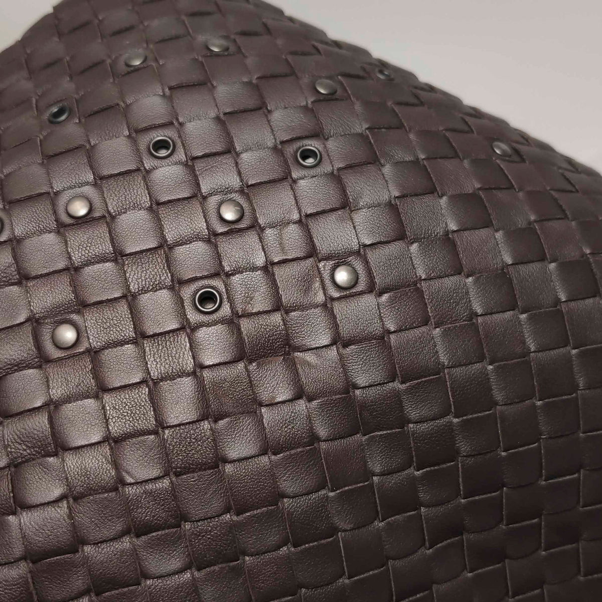 Bottega Veneta Intrecciato Hobo Eyelets Dark Brown