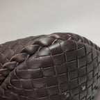Bottega Veneta Intrecciato Hobo Eyelets Dark Brown