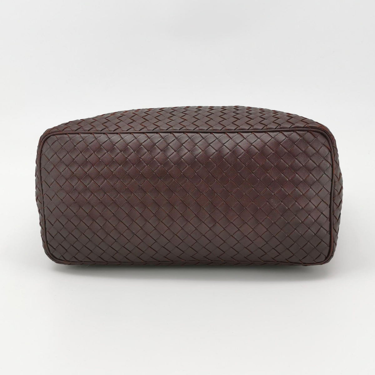 Bottega Veneta Intrecciato Shoulder Bag Burgundy